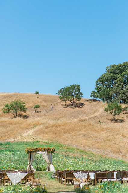 Farm wedding ceremony