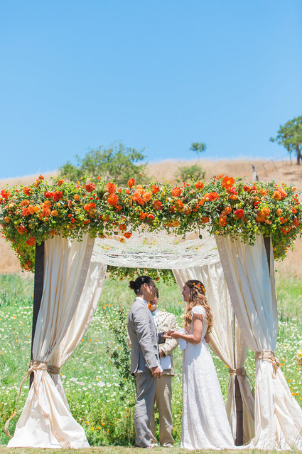 Farm wedding ceremony