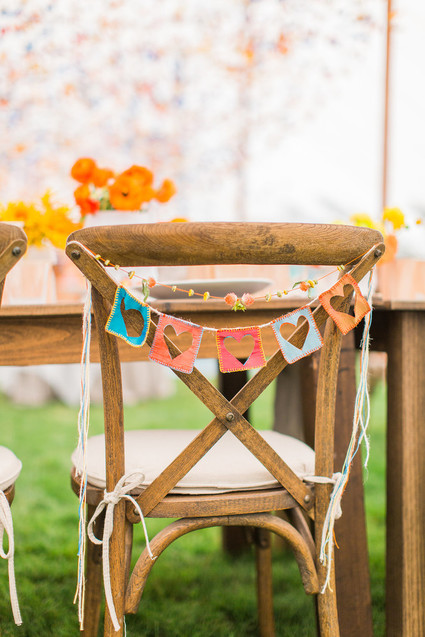 Heart chair garland
