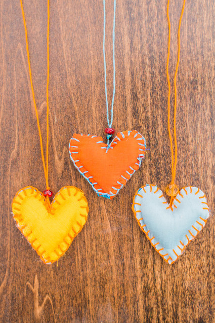 Felt hearts