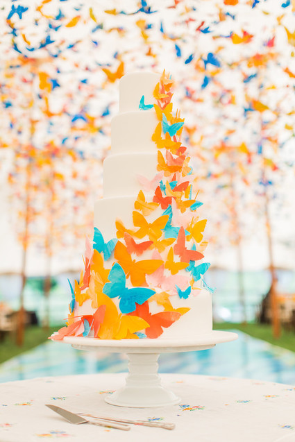 Butterfly wedding cake
