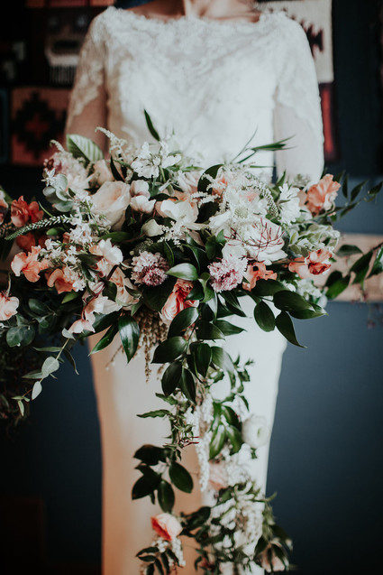 Dramatic wedding florals