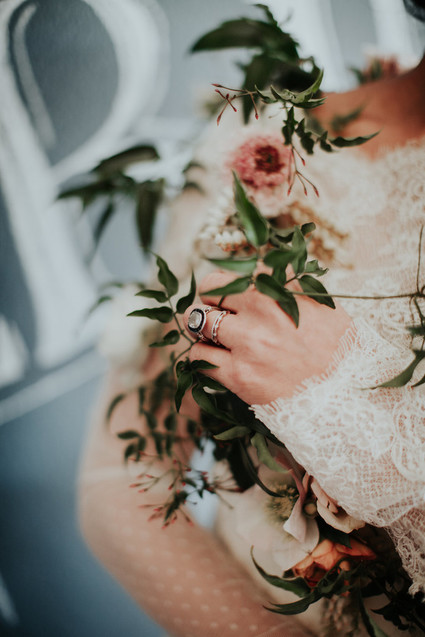 Dramatic wedding florals