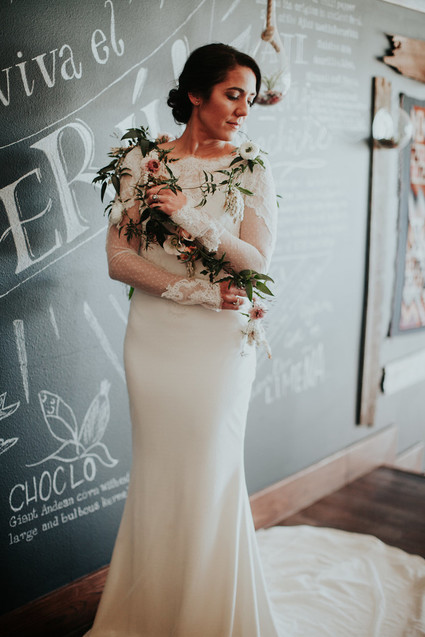 Dramatic wedding florals