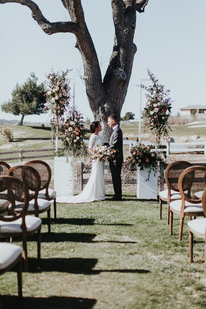 Floral ceremony altar