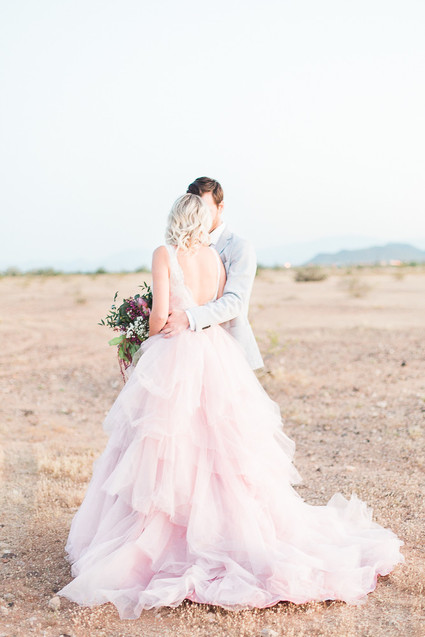 Mia Solano pink wedding dress