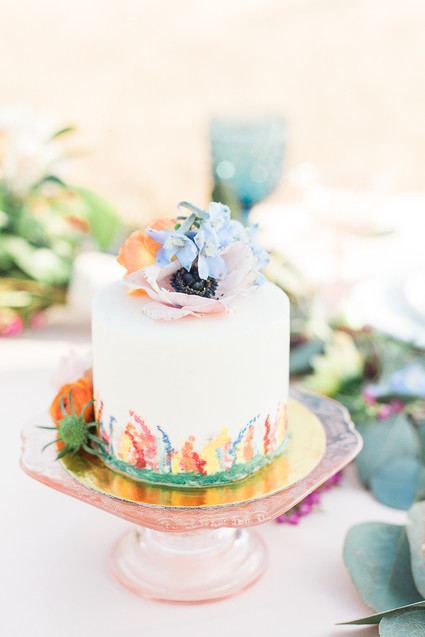 Colorful wedding cake