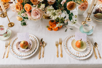 Tea party inspired place setting