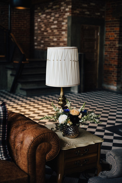 Industrial wedding inspiration at a Cadillac Service Garage