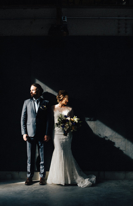 moody wedding portrait