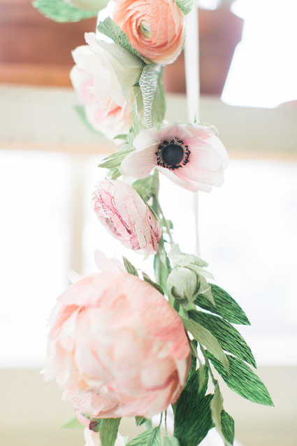 Paper flower garland