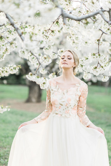 Floral wedding dress