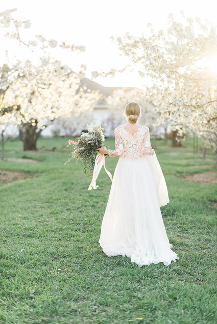 Floral wedding dress