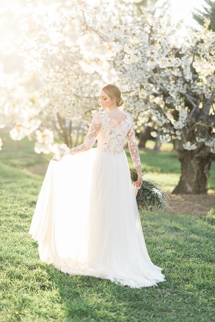 Floral wedding dress