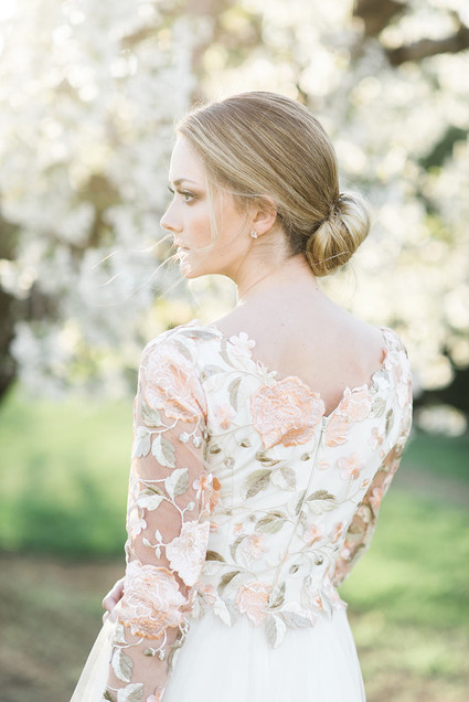 Floral wedding dress