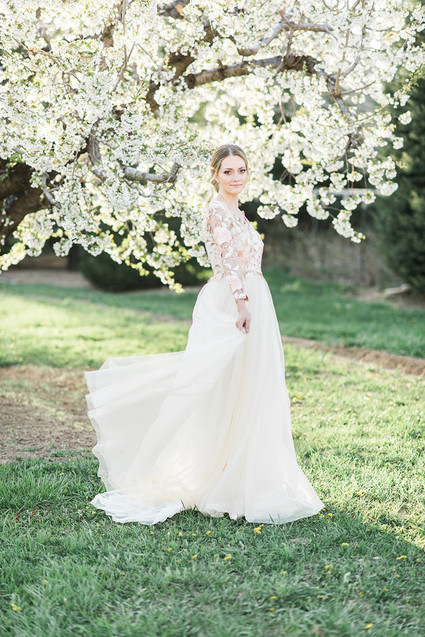 Floral wedding dress