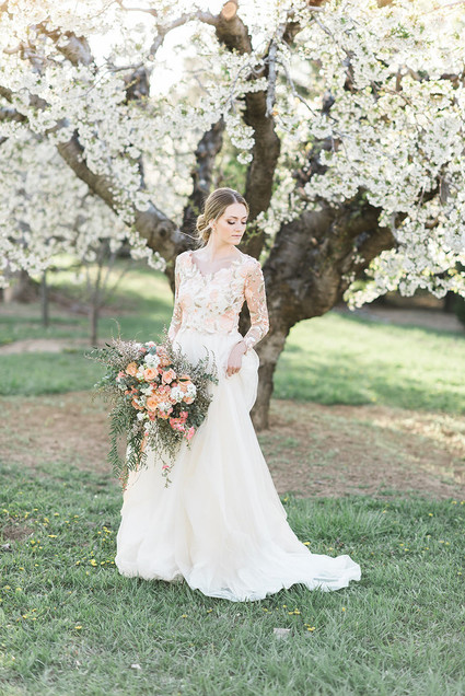 Floral wedding dress