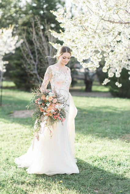 Floral wedding dress