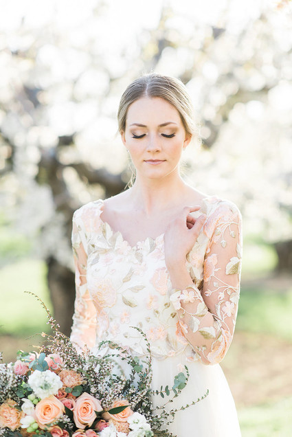 Floral wedding dress