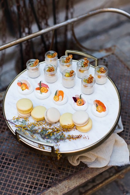 Modern wedding desserts