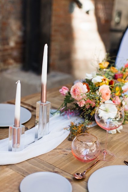 Dip dyed candles