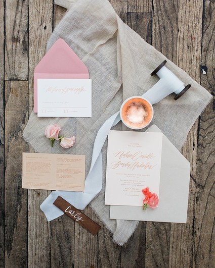 Calligraphy wedding invitations