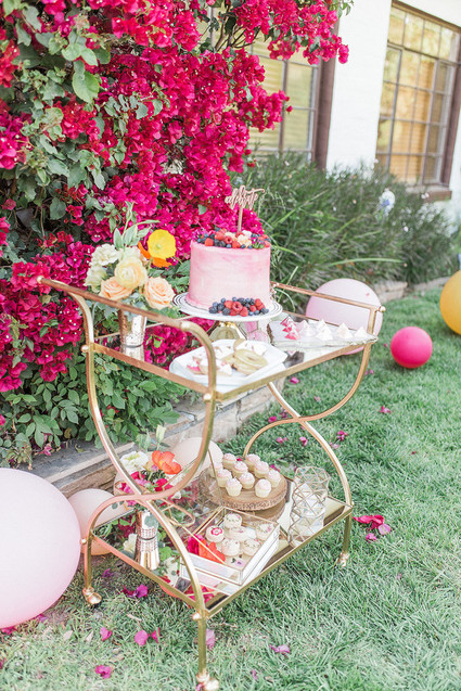 Gold dessert cart