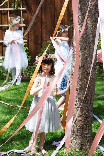 Spring girl's maypole party