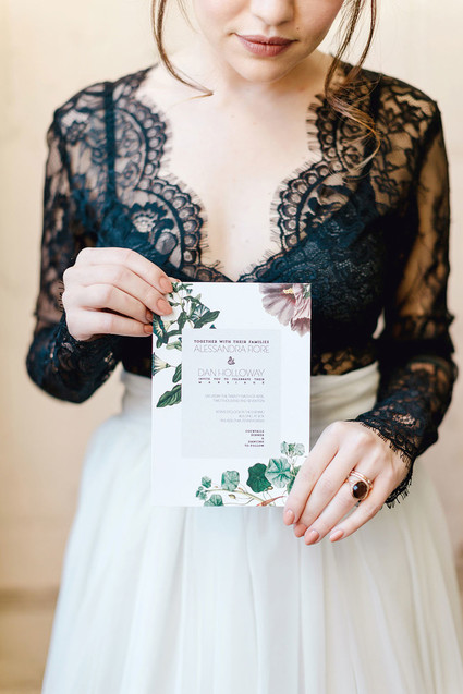 Botanical wedding invite