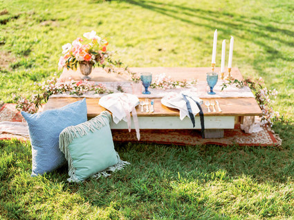 Boho wedding tablescape