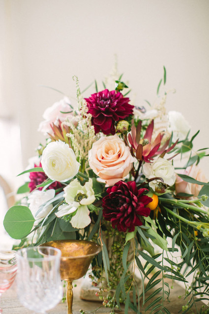 Burgundy florals