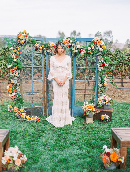 Garden vineyard wedding inspiration