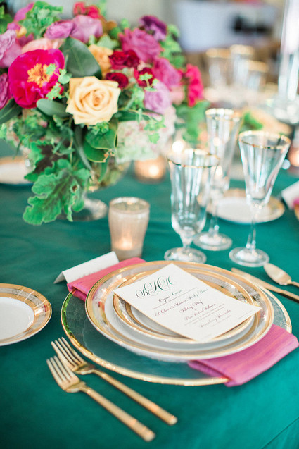 Gold place setting