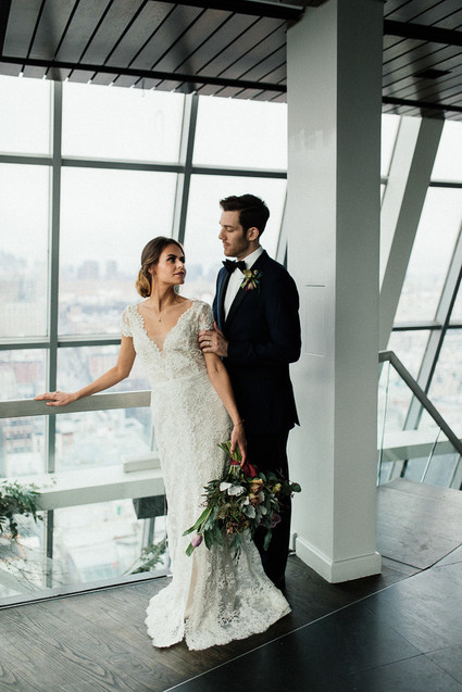 Modern wedding portrait