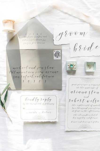 Calligraphy wedding invitations