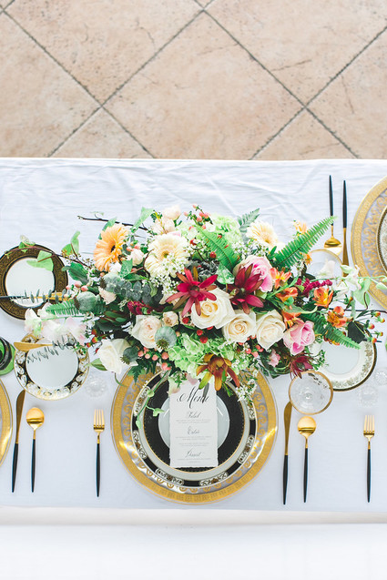 Gold place setting