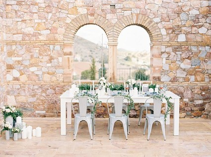 Spring Grecian tablescape