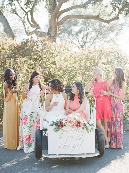 Colorful Summer bridal shower luncheon