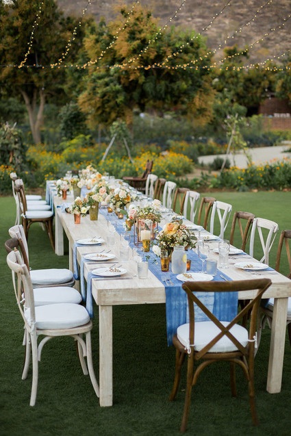 Summer wedding tablescape