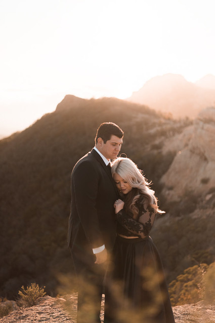 Sunset engagement portrait