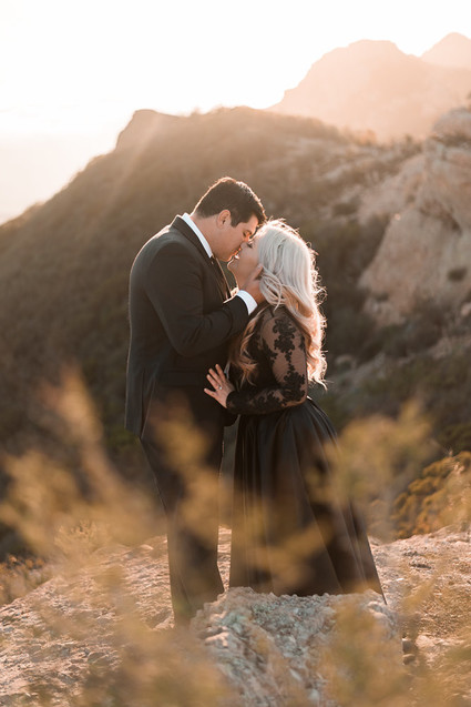 Mountaintop engagement portrait