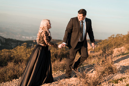 Malibu sunset engagement shoot