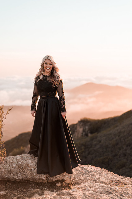 Black engagement dress