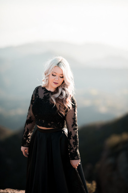 Black engagement dress