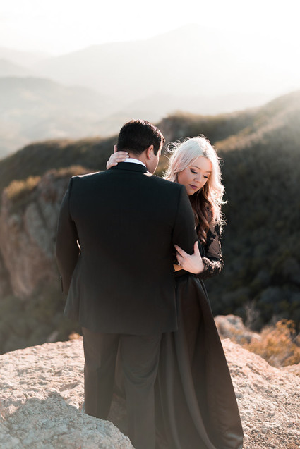 Malibu mountaintop engagement shoot