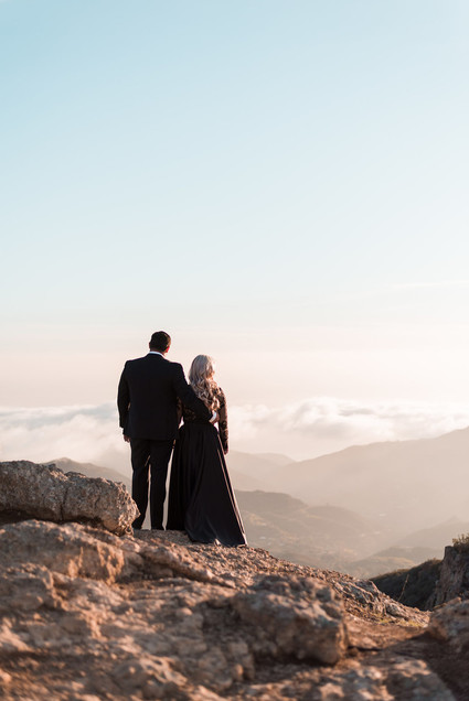 Malibu mountaintop engagement shoot