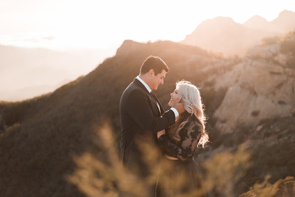 Malibu mountaintop engagement shoot