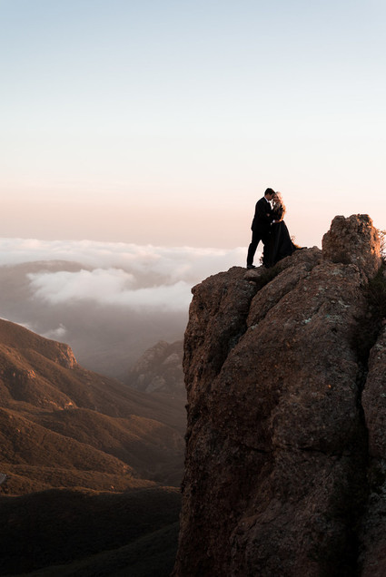 Malibu mountaintop engagement shoot