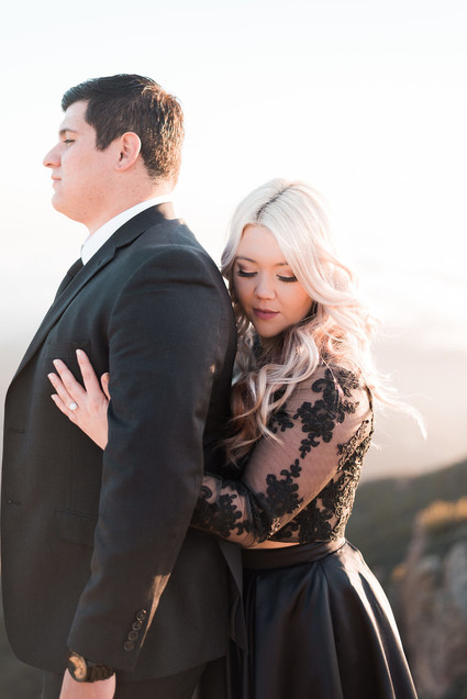 Malibu mountaintop engagement shoot