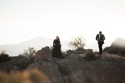 Malibu mountaintop engagement shoot